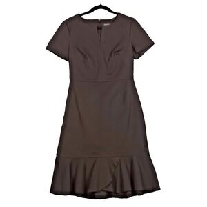 Banana Republic Lightweight Wool‎ Fit-n-Flare Dress in Black-Size 6